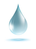 Fototapeta  - water drop on white isolated