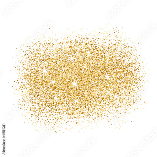 Gold glitter splash on white background. Vector illustration. - Buy