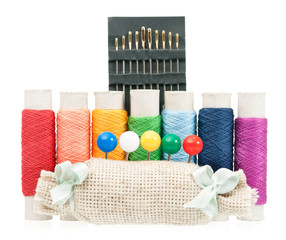 Wall Mural - Colorful sewing threads