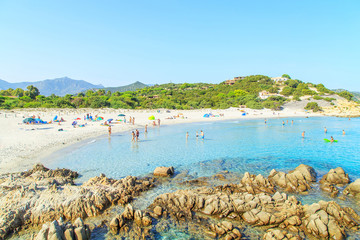 Wall Mural - View of a Punta Molentis beach, Sardinia