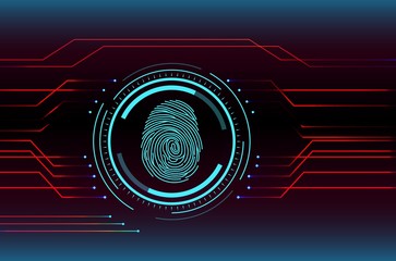 Fingerprint Scanning Technology Concept Illustration