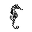 stylized silhouette of seahorse