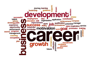 Wall Mural - Job orientation word cloud