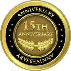 Wall Mural - Fifteenth Anniversary Gold Medal