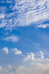 Wall Mural - beautiful sky with clouds vertical background.