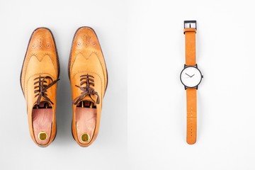 vintage mens watch and shoes