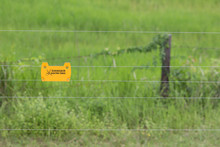 Warning On Electric Fence To Prevent Electric Shock