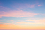 Fototapeta  - Background of sunrise sky with gentle colors of soft clouds
