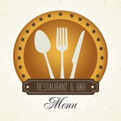 Canvas Print - menu restaurant cover icon vector illustration graphic