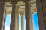 Internal columns at the Thomas Jefferson Memorial. Washington DC, USA.