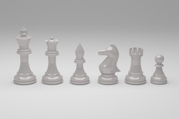 Poster - chess 3d rendering