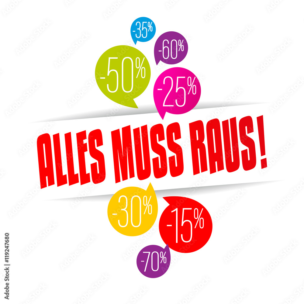 Stock-Vektorgrafik „Alles muss raus !“ | Adobe Stock