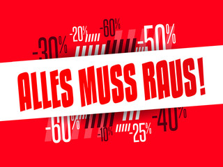 Wall Mural - Alles muss raus !