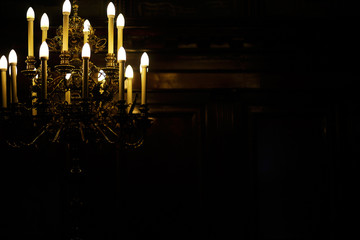 Wall Mural - chandelier with bulbs in the form of candle