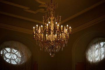 Wall Mural - chandelier with bulbs in the form of candle