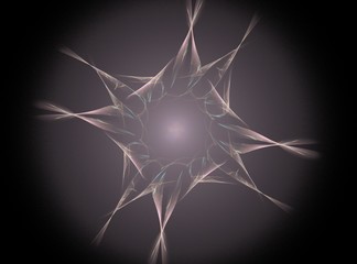 Wall Mural - misty abstract glowing fractal