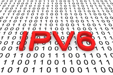 Wall Mural - ipv6 as a binary code 3d illustration