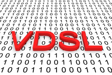 Wall Mural - vdsl in the form of binary code, 3d illustration