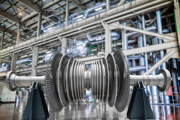 Steam turbine of power generator in an industrial thermal power