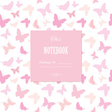 Cute Template For Scrapbook Girly Design.
