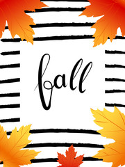 Wall Mural - fall sale poster design with custom caligraphy