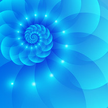 Blue Spiral Abstract Vector Background