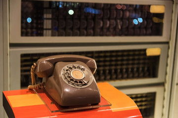 Analog telephone with old distribution panel