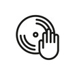 © yummytime - Disc with dj hand icon on white background