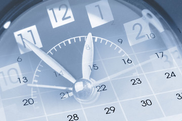 Wall Mural - clock and calendar