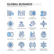 © davooda - Line Global Business Icons