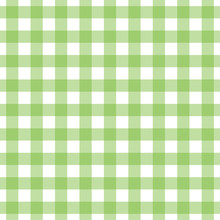 Seamless Gingham Pattern In Lime Green Check. Tablecloth, Placemat, Picnic Napkin Print.