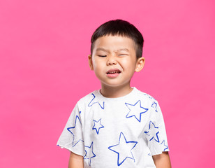 little kid with eye blink