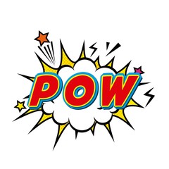 Canvas Print - pow comic pop art style