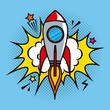 © Gstudio - rocket comic pop art