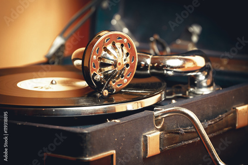 Old Record Player Gramophone Needle On Record Closeup Vintage Toning Stock Photo Adobe Stock Old Record Player Gramophone Needle On Record Closeup Vintage Toning Stock Photo Adobe Stock