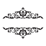 Vintage baroque frame engraving scroll ornament