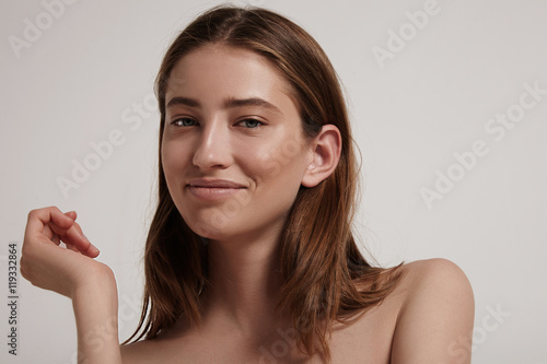 Caucasian Young Woman With Blonde Hair And Green Eyes This Caucasian Young Woman With Blonde Hair And Green Eyes