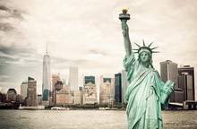 New York City And Liberty Statue