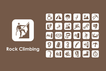 Sticker - Set of rock climbing simple icons