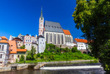 Fototapeta Miasto - Saint Vitt church in Cesky Krumlov, Czech republic