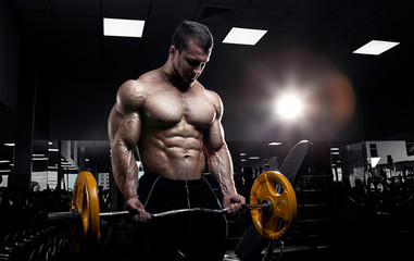 muscular athletic bodybuilder