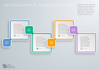 Wall Mural - Infographic Vector Background 4-Step Process