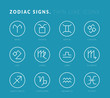 © Maxim P - Zodiac signs. Thin line vector icons