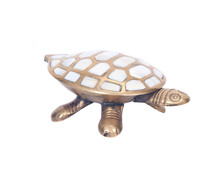 Decorative Turtle Jewelry Box Separated On White Background