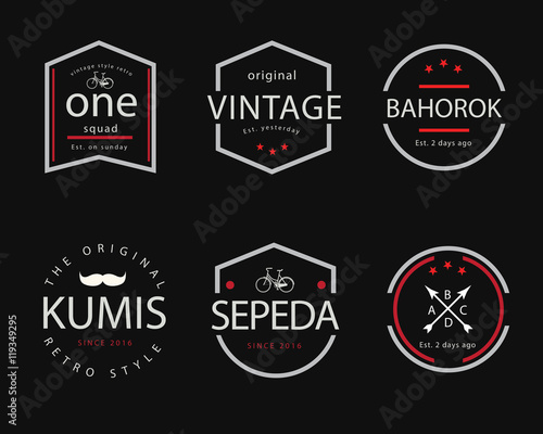 Fotomural vintage badge illustration design