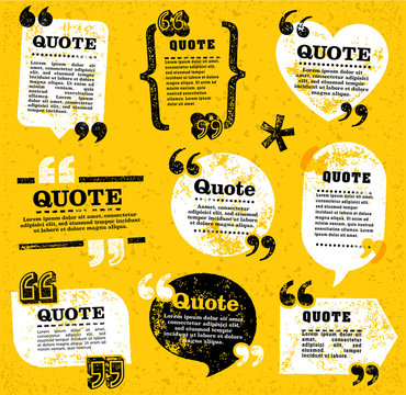 Wall Mural - vector quote decoration labels set 4