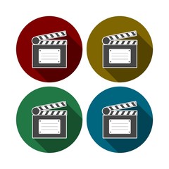 Poster - Clapperboard open icon