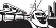 © angelha - Overground rail transportation - vector illustration