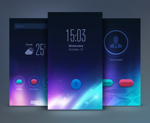 mobile interface wallpaper design. vector