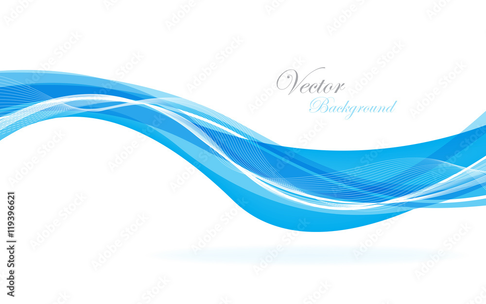 Abstract blue waves - data stream concept. Vector illustration Stock ...
